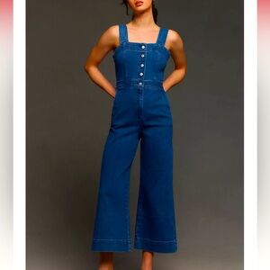 The Portside Button-Front Jumpsuit by Maeve: Denim Edition